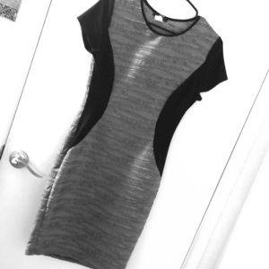 Classy gray and black dress